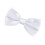 Men's polyester-silk bow tie, solid white, for weddings and parties 2