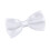 Men's polyester-silk bow tie, solid white, for weddings and parties 3