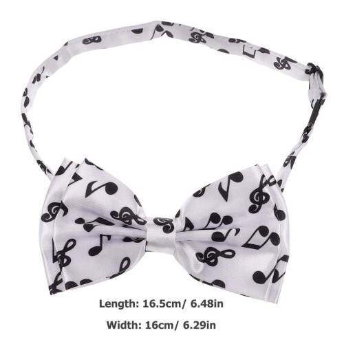 Musical Note Bow Tie for Men – Formal Bow Tie with Musical Note Pattern 2