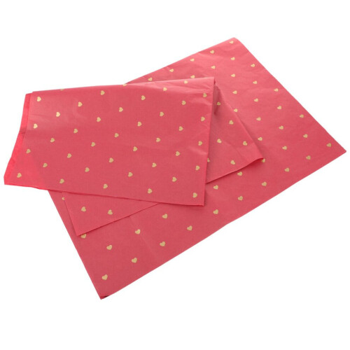 Wrapping Paper for Flower Bouquets, Red, 28 Sheets