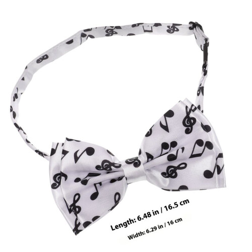 Musical Note Bow Tie for Men – Formal Bow Tie with Musical Note Pattern 1