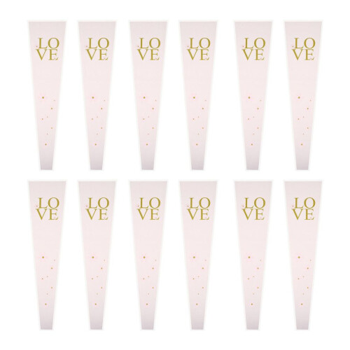 50 sacs pour bouquets de roses individuelles