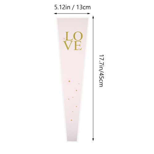 50 sacs pour bouquets de roses individuelles 2