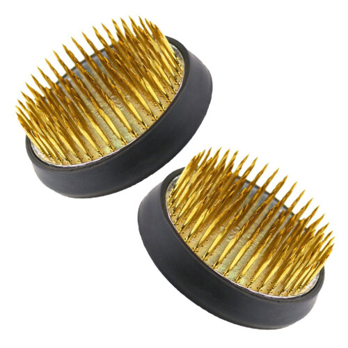 2 bloemstukken met speldenbasis, tuingereedschap, rubberen coating