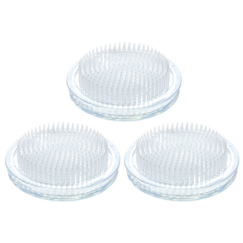 Runder, transparenter Blumenhalter aus Kunststoff 3 2