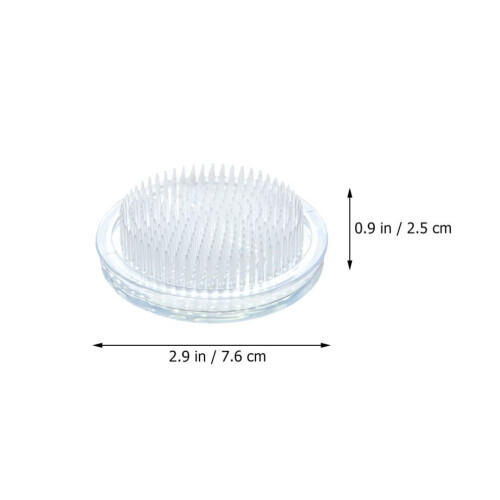 Runder, transparenter Blumenhalter aus Kunststoff 3 1