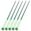 Enkele bloemstengel, plastic, groen, 5 sets 3