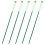 Enkele bloemstengel, plastic, groen, 5 sets 4