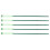 Enkele bloemstengel, plastic, groen, 5 sets 5