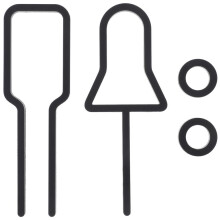 Unbranded wall decoration nozzle toilet sign men women woman