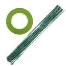 30 grüne Blumendrahtstäbe – Floristendraht mit Folie