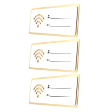 3-piece WLAN sign with username and password, made of acrylic, 8x20 cm