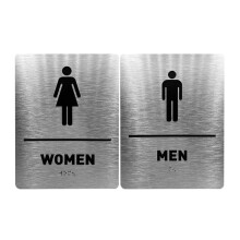 Toilet signs, men's and women's, metal door sign, sanitary marking
