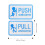 Door handle sign, push and pull identification plate, handle opening 2