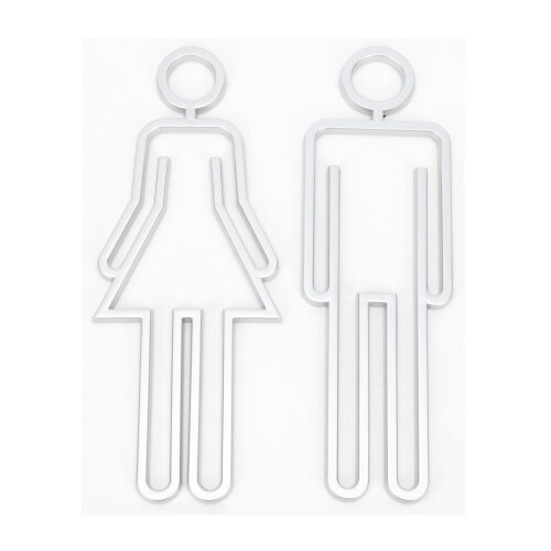 1 par toalettskyltar, WC, identifieringsskyltar 1