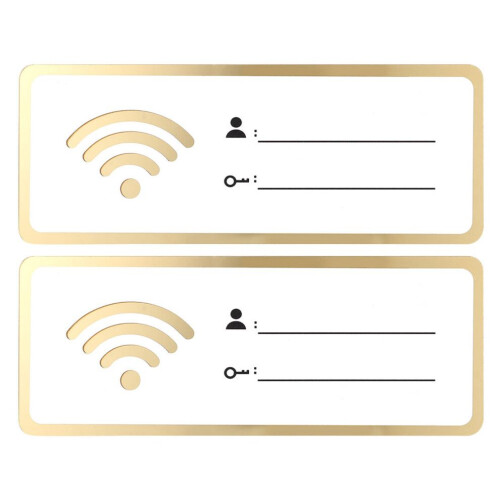 Raindrops 2-Piece Acrylic Wi-Fi Password Shield for Areas 2