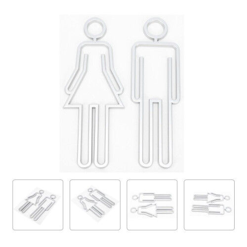 1 par toalettskyltar, WC, identifieringsskyltar 2