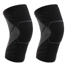 2 Stück gepolsterte Nylon-Knieschoner, farbenfrohe Kniebandage für Herren