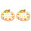 2pcs Pumpkin-shaped ceramic plate food container 2
