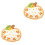 2pcs Pumpkin-shaped ceramic plate food container 3