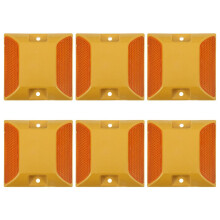 6 reflecterende wegmarkeringen 9,50 x 9,50 x 1,50 cm