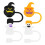 4 Halloween silicone straw caps for drinks 1
