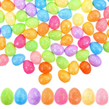 100 Mini-Ostereier, Großpackung, glitzernd und bunt, zum Befüllen