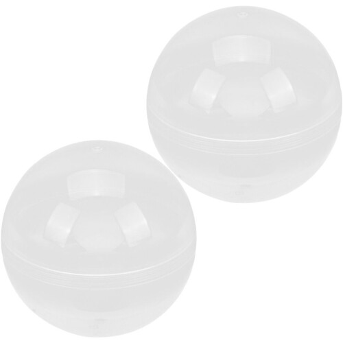 2 Kunststofföffner, kugelförmig, gedrehte Eierornamente