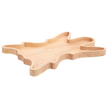 wooden serving platter for dessert presentation