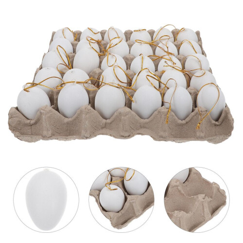 1 Set - weiße Eier, niedliche Anhänger, Party- 2