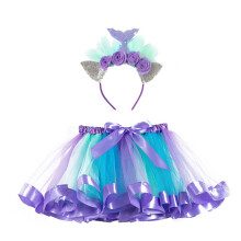 1 Set Grenadine Tutu Rock Meerjungfrau Stirnband für Kinder