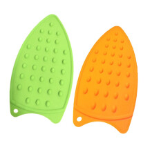 2 Stück Silikon-Hitzeschutzmatte für Bügeleisen (Grün-Orange)