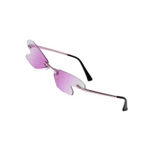 1 par de gafas de sol sin montura con forma de estrella, divertidas