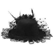 fascinator minihatt hög hatt hårspänne med fjäder