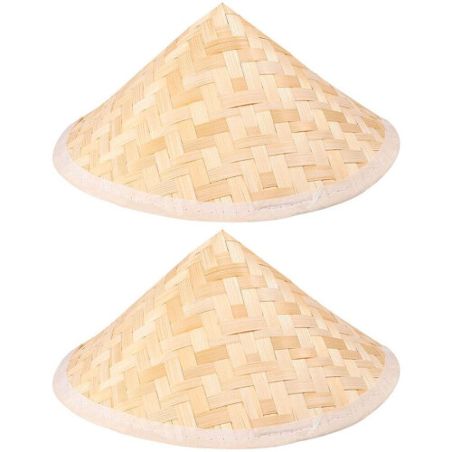 2 solhattar i bambu i orientalisk stil för barn 1