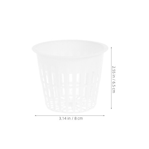 Set van 10 plastic plantenpotjes met netstructuur 1