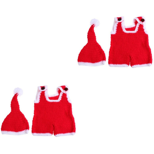2 set stickade julmössor för nyfödda pojkar 2