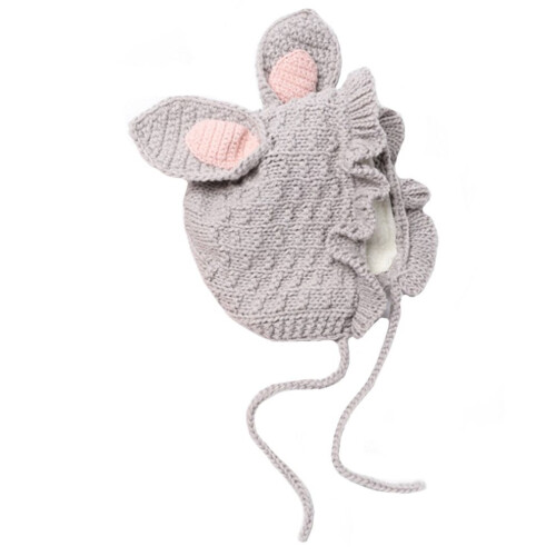 1 stickad babymössa, vintermössa