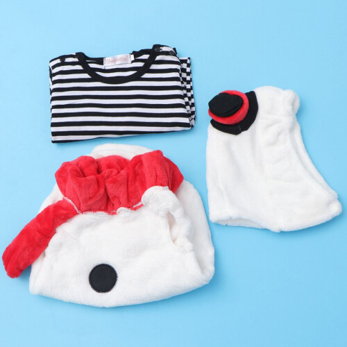 3-delat långärmat jumpsuitset med snögubbehatt 2