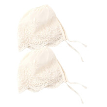 2 Babymützen, Häubchen, Kopftücher für Neugeborene, Taufgeschenke