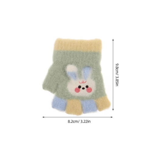 1 paar kattenhandschoenen, groene polyester 1