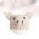 Strickmütze für Babys in Beige mit Muster 3
