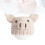 Strickmütze für Babys in Beige mit Muster 5