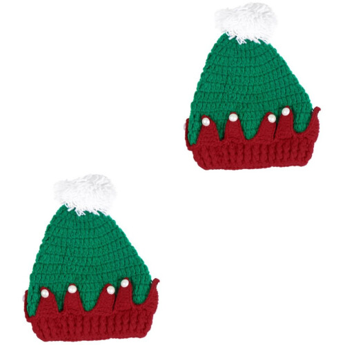 2 st stickad julmössa för spädbarn 2