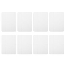 Lot de 8 chiffons de nettoyage blancs en polyester pour lunettes