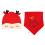 2 sets gebreide babymutsjes, kerstdriehoeksjaals 2