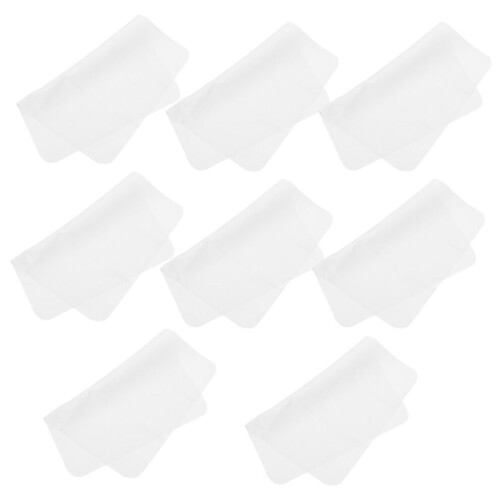 8 witte polyester schoonmaakdoekjes voor brillen 2