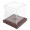 Transparent basebolldisplaylåda med träbas 1