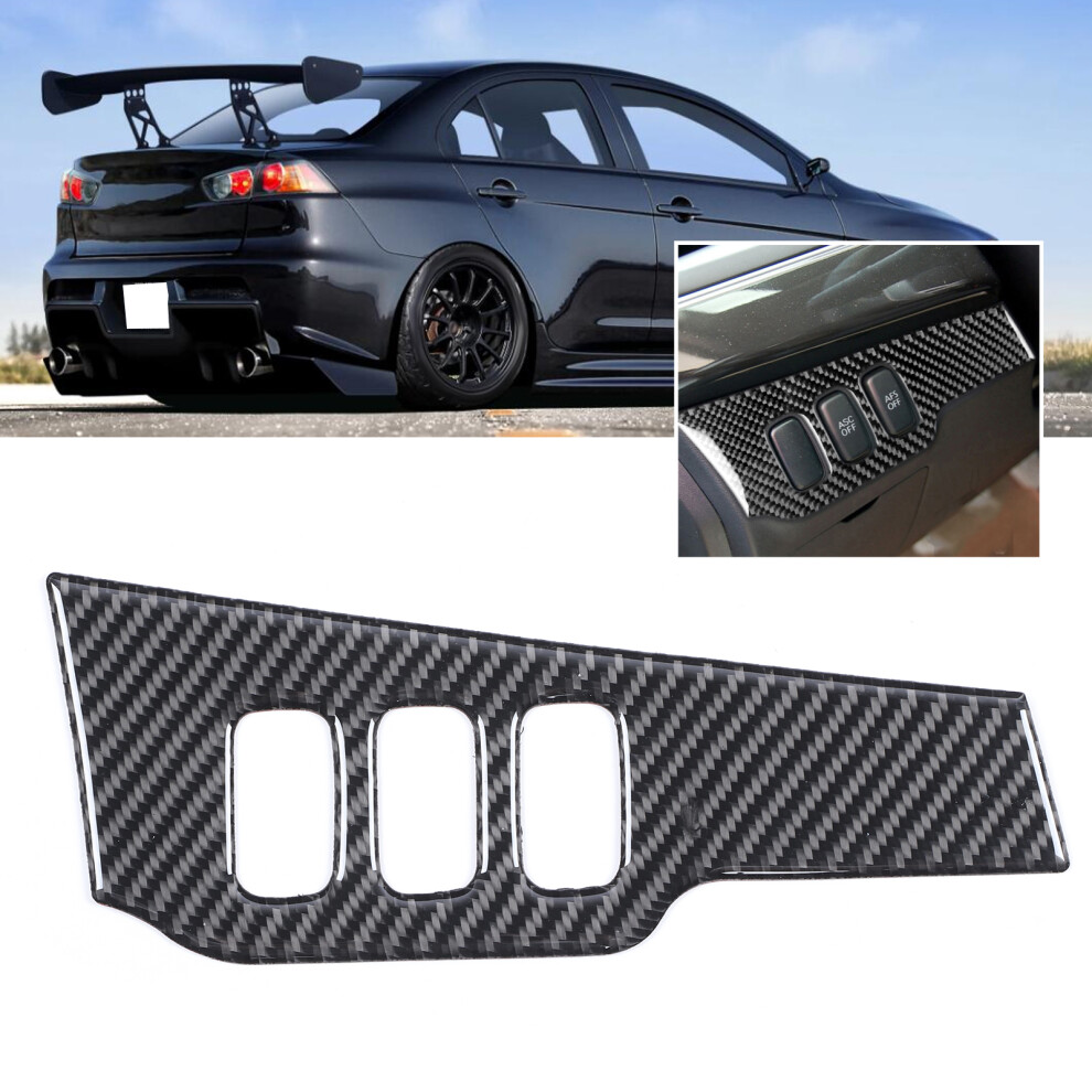 Carbon Fiber Headlight Switch Button Cover Fit For Mitsubishi Lancer 2008-2016 9451360512275