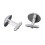 Glass cufflinks with a V for men 1